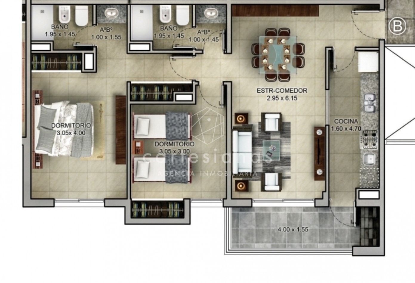 DEPTO DE 2 DORM EN CONDOMINIO C/SEGURIDAD Y AMENITIES | ZONA RICARDO ROJAS
