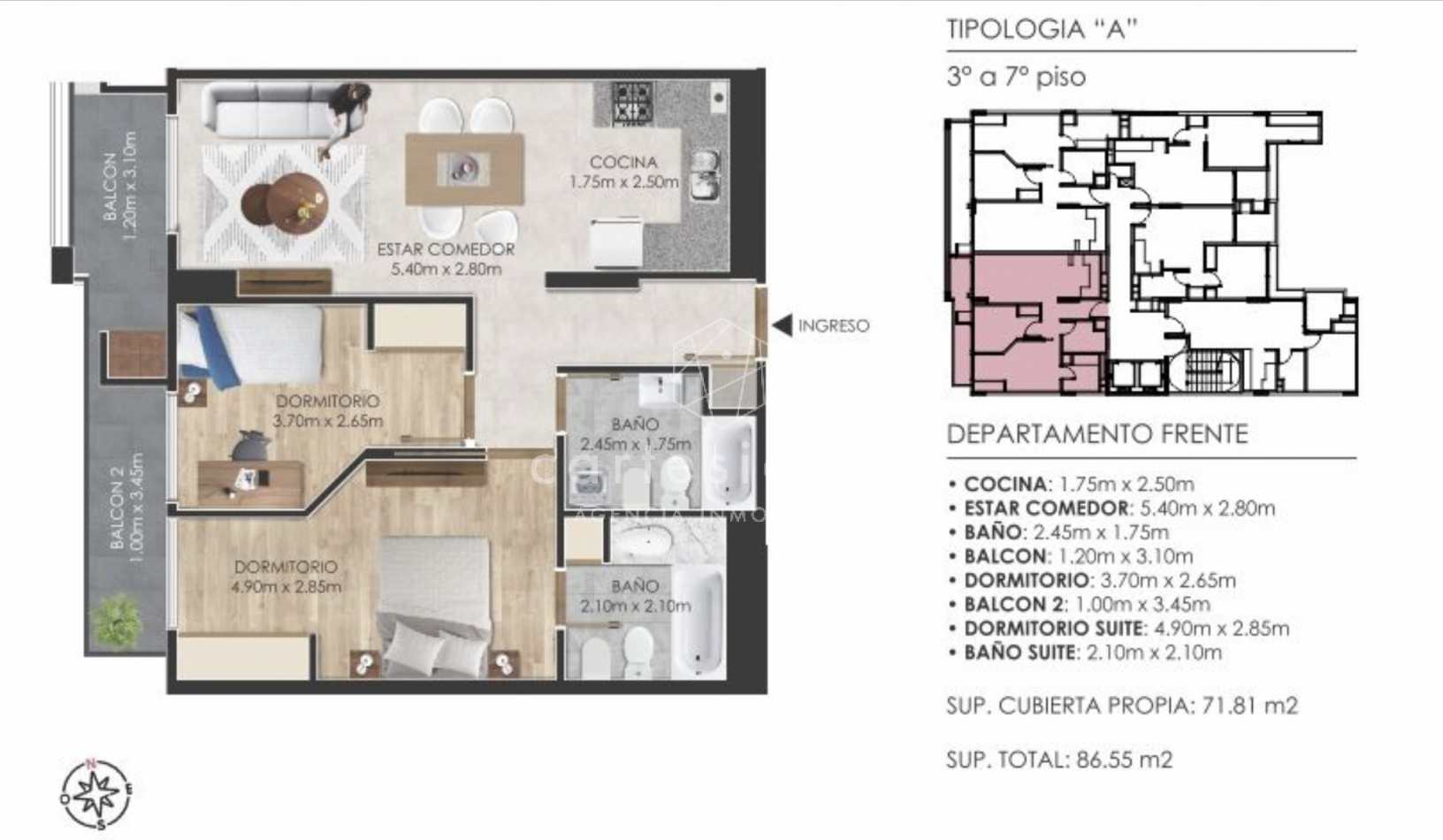 NUEVA CORDOBA 2 DORM C/BALCON + AMENITIES | POSESION 2026