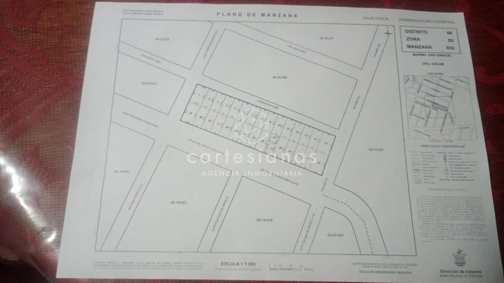 LOTE DE 225 M2. SOBRE DEAN FUNES A MTRS DE AV. COLON. APTO 3 PISOS. ZONA CIUDAD GAMA